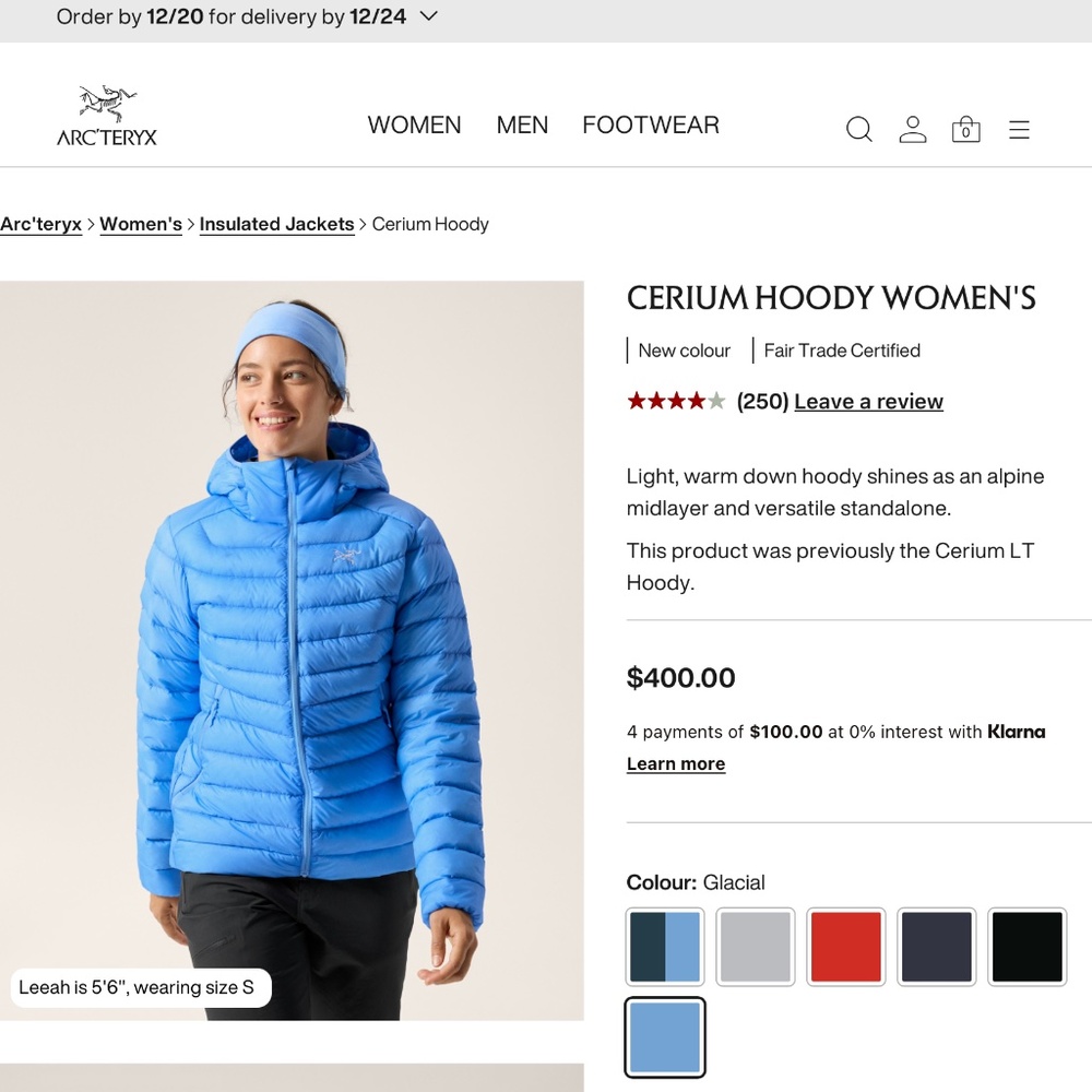 Arcteryx Cerium Hoody, Maroon, Large, Women - Picture 5 of 5